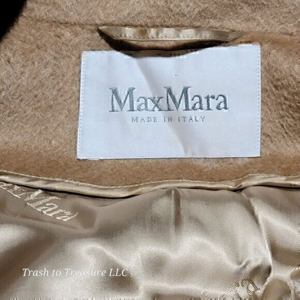 MAX MARA Manuela Belted Camel Hair Coat, Camel - Picture 14 of 16